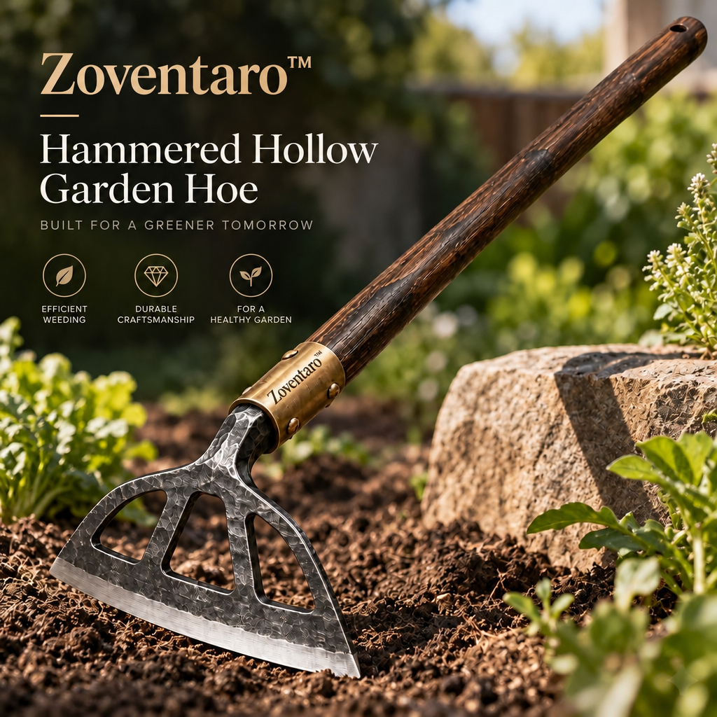 Hammered Hollow Garden Hoe — Lifestyle Image