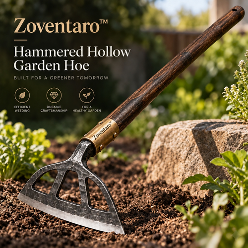 Hammered Hollow Garden Hoe — Lifestyle Image