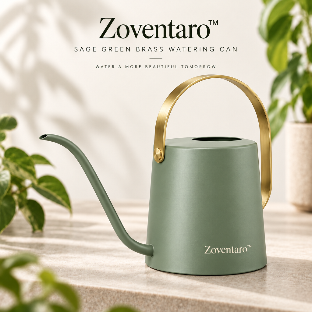 Sage Green Brass Watering Can — Brand Hero Image