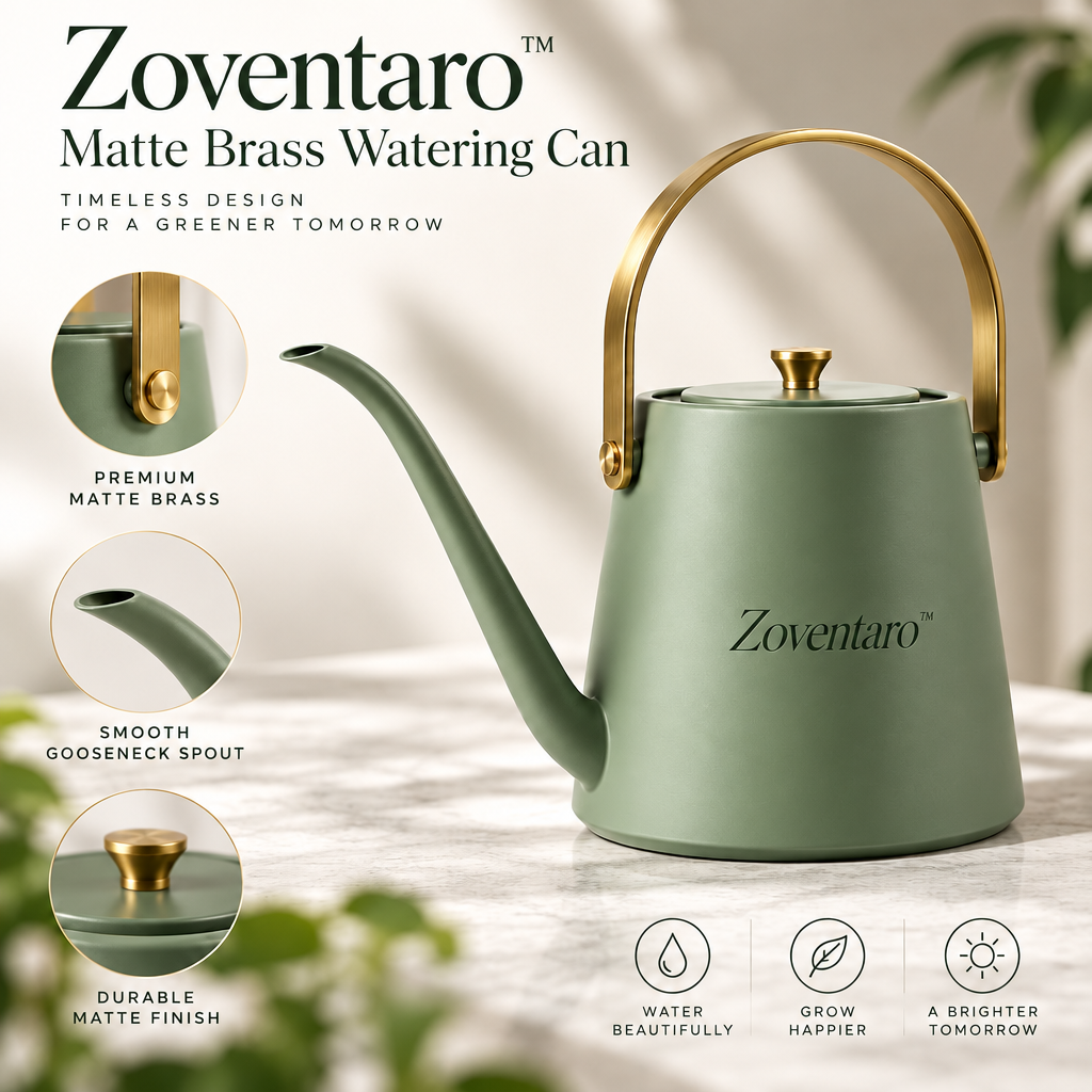 Matte Brass Watering Can — Materials & Structure