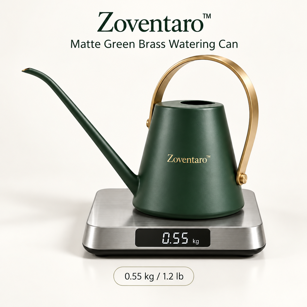 Matte Green Brass Watering Can — Product Weight